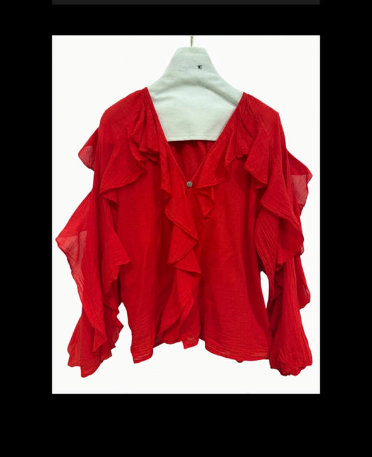 Blouse Majorque à Froufrous