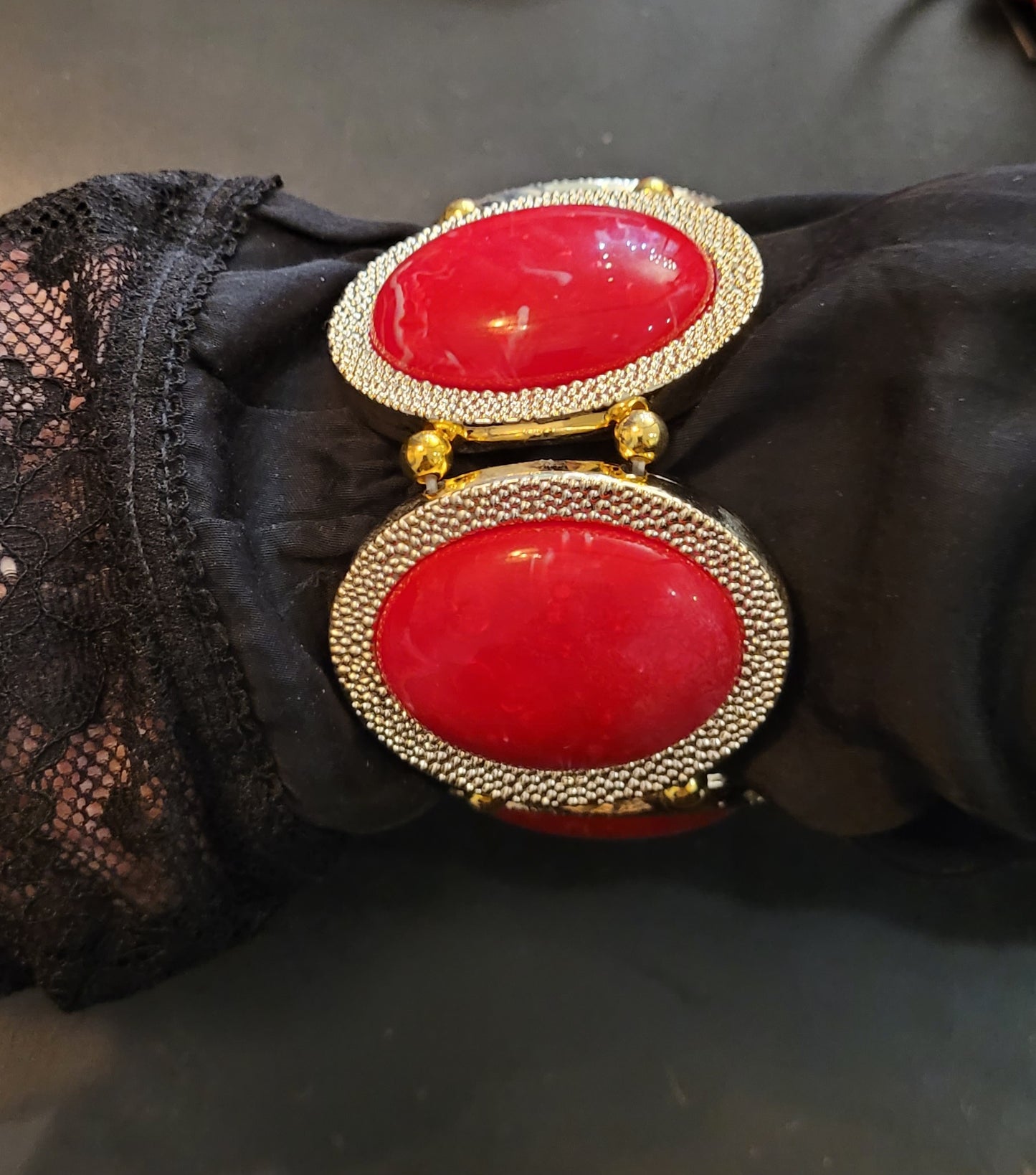 Bracelet  cabochons rouge