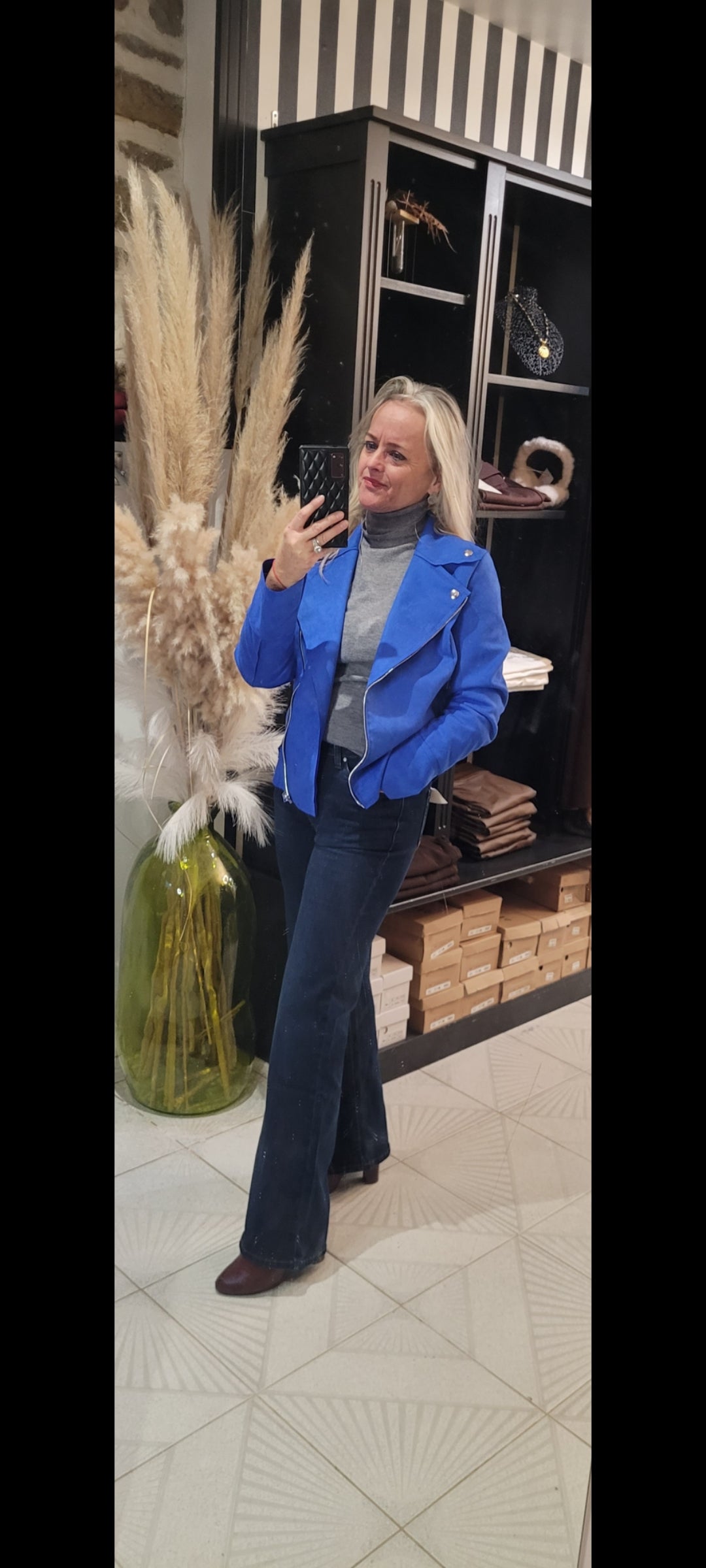 Perfecto Eugénie Suédine Bleu Roi