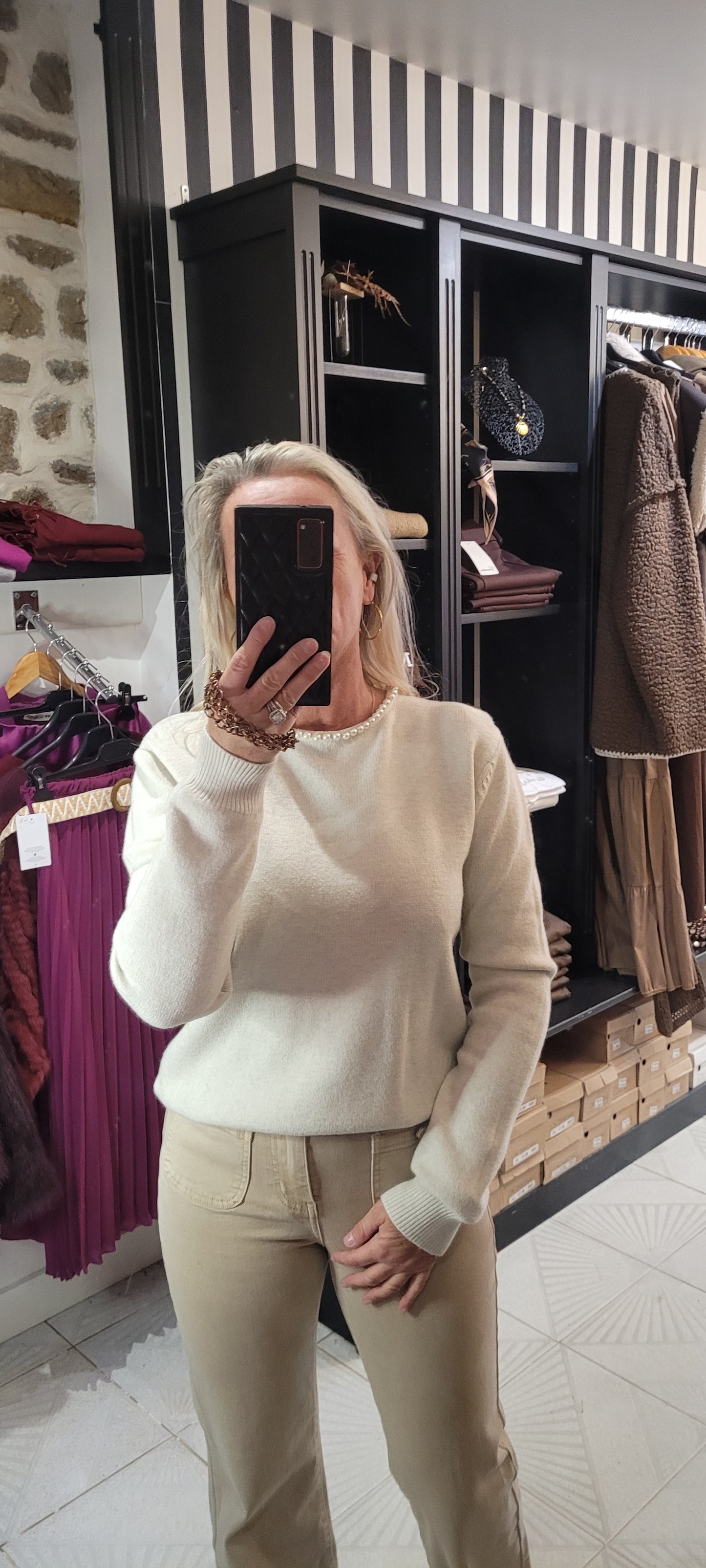 Pull  Mia Tout Doux Perlé